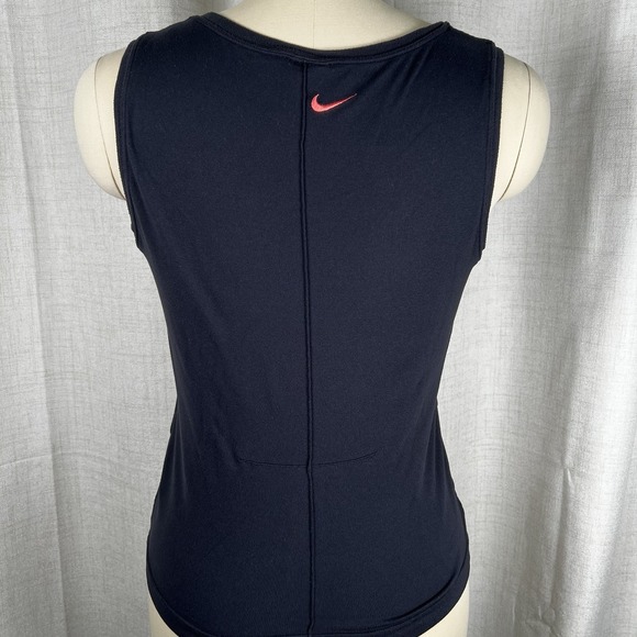 Nike Dri-Fit Womens Tank Top Medium Sleeveless Black Bicycle Print Workout Logo - Picture 7 of 15